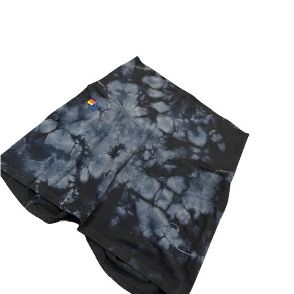 Aviator Nation Hand Tidied Hi-Rise Biker Shorts Leggings Activewear Logo XS EUC - Picture 4 of 8